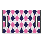 White Blue And Pink Argyle Pattern Print Golf Cart Seat Cover