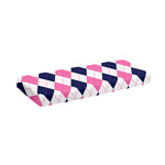 White Blue And Pink Argyle Pattern Print Piano Keyboard Cover