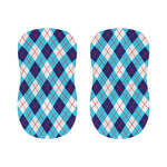 White Blue And Red Argyle Pattern Print Bar Stool Covers