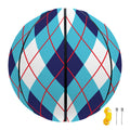 White Blue And Red Argyle Pattern Print Basketball