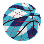 White Blue And Red Argyle Pattern Print Basketball