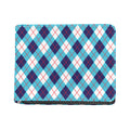 White Blue And Red Argyle Pattern Print Bifold Wallet