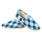 White Blue And Red Argyle Pattern Print Casual Shoes