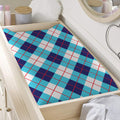 White Blue And Red Argyle Pattern Print Changing Pad Cover