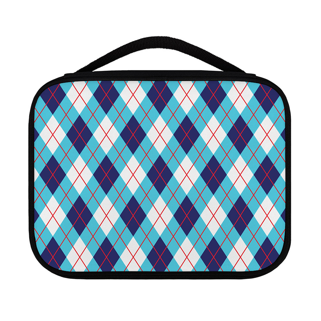 White Blue And Red Argyle Pattern Print Classic Bible Case