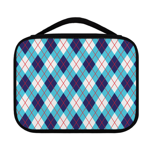 White Blue And Red Argyle Pattern Print Classic Bible Case