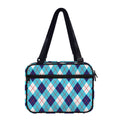 White Blue And Red Argyle Pattern Print Double Strap Bible Bag