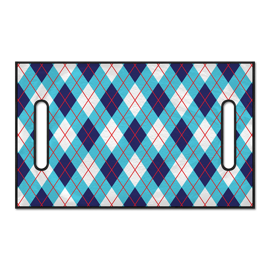 White Blue And Red Argyle Pattern Print Golf Cart Seat Cover