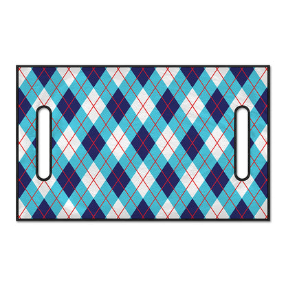White Blue And Red Argyle Pattern Print Golf Cart Seat Cover