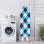 White Blue And Red Argyle Pattern Print Ironing Board Cover