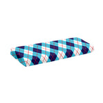 White Blue And Red Argyle Pattern Print Piano Keyboard Cover