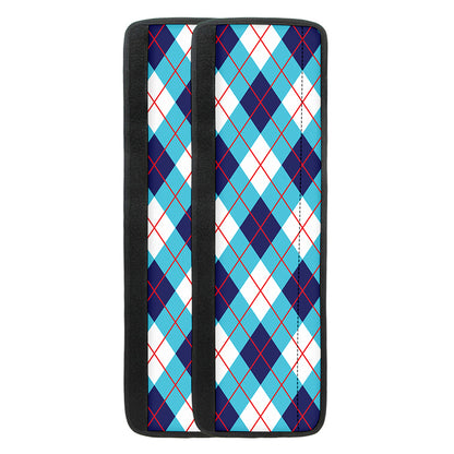 White Blue And Red Argyle Pattern Print Refrigerator Handle Covers