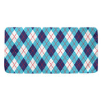 White Blue And Red Argyle Pattern Print Towel