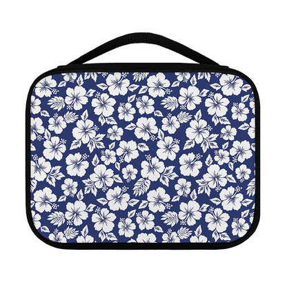 White Blue Hibiscus Floral Pattern Print Classic Bible Case