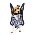 White Blue Hibiscus Floral Pattern Print Pet Carrier Backpack