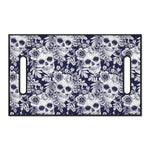White Blue Skull Floral Pattern Print Golf Cart Seat Cover