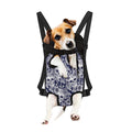 White Blue Skull Floral Pattern Print Pet Carrier Backpack