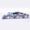 White Blue Skull Floral Pattern Print Sports Towel
