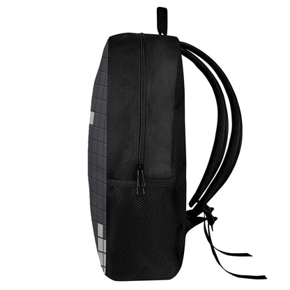 White Brick Puzzle Video Game Print 17 Inch Backpack