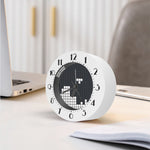 White Brick Puzzle Video Game Print Alarm Clock