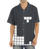 White Brick Puzzle Video Game Print Aloha Shirt