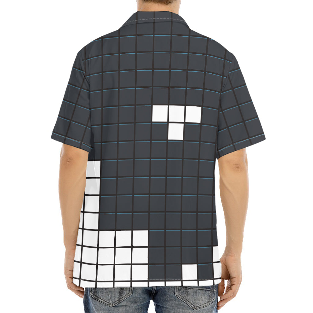 White Brick Puzzle Video Game Print Aloha Shirt