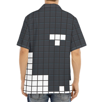 White Brick Puzzle Video Game Print Aloha Shirt