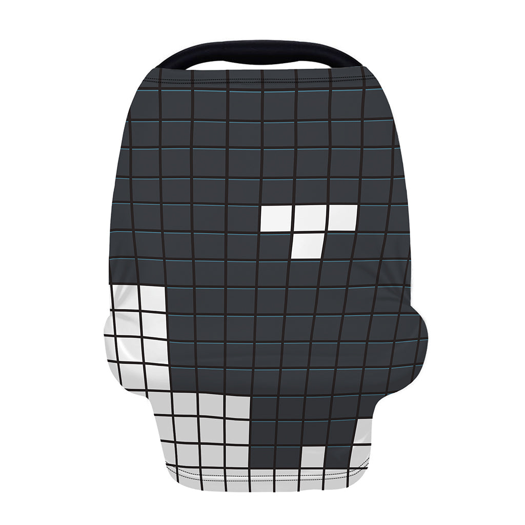 White Brick Puzzle Video Game Print Baby Seat Cover