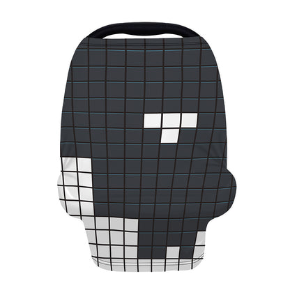 White Brick Puzzle Video Game Print Baby Seat Cover