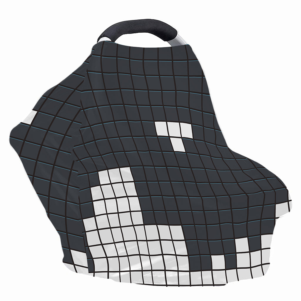 White Brick Puzzle Video Game Print Baby Seat Cover