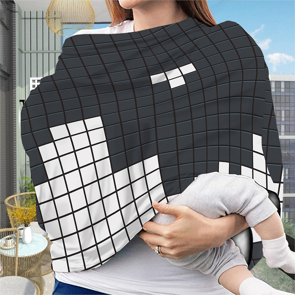 White Brick Puzzle Video Game Print Baby Seat Cover