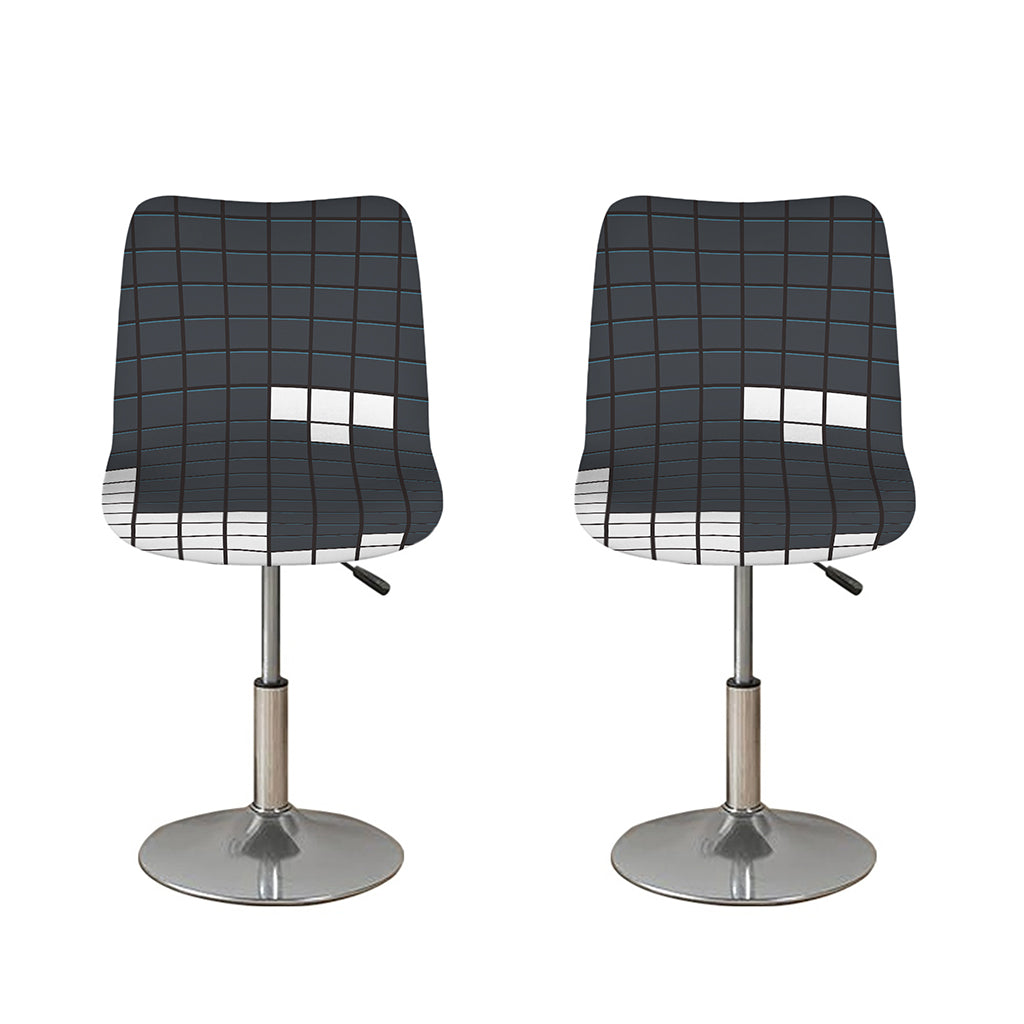 White Brick Puzzle Video Game Print Bar Stool Covers