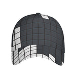 White Brick Puzzle Video Game Print Baseball Cap
