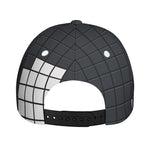 White Brick Puzzle Video Game Print Baseball Cap