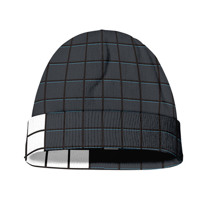 White Brick Puzzle Video Game Print Beanie