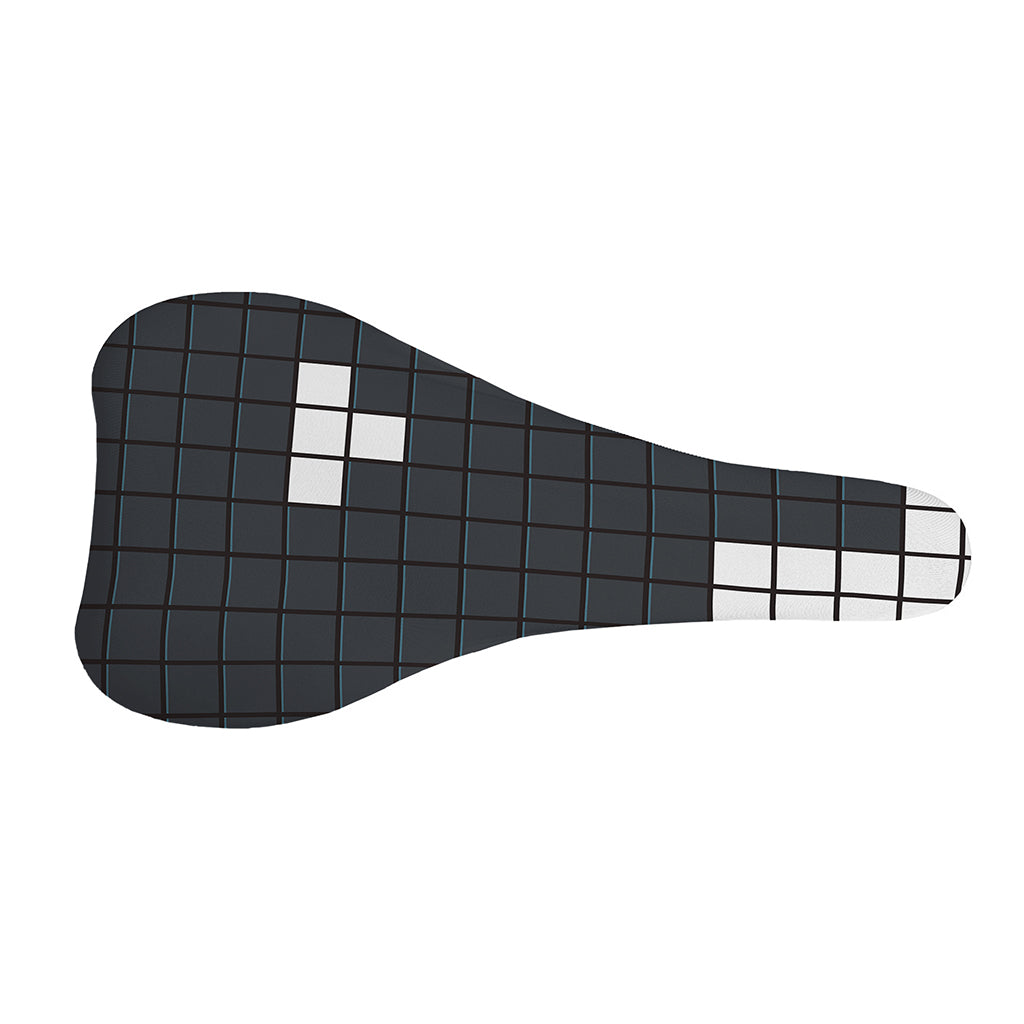 White Brick Puzzle Video Game Print Bicycle Seat Cover