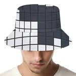 White Brick Puzzle Video Game Print Bucket Hat