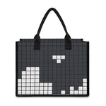 White Brick Puzzle Video Game Print Canvas Tote Bag