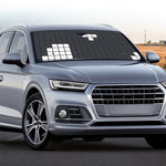 White Brick Puzzle Video Game Print Car Windshield Sun Shade