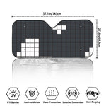 White Brick Puzzle Video Game Print Car Windshield Sun Shade