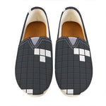 White Brick Puzzle Video Game Print Casual Shoes