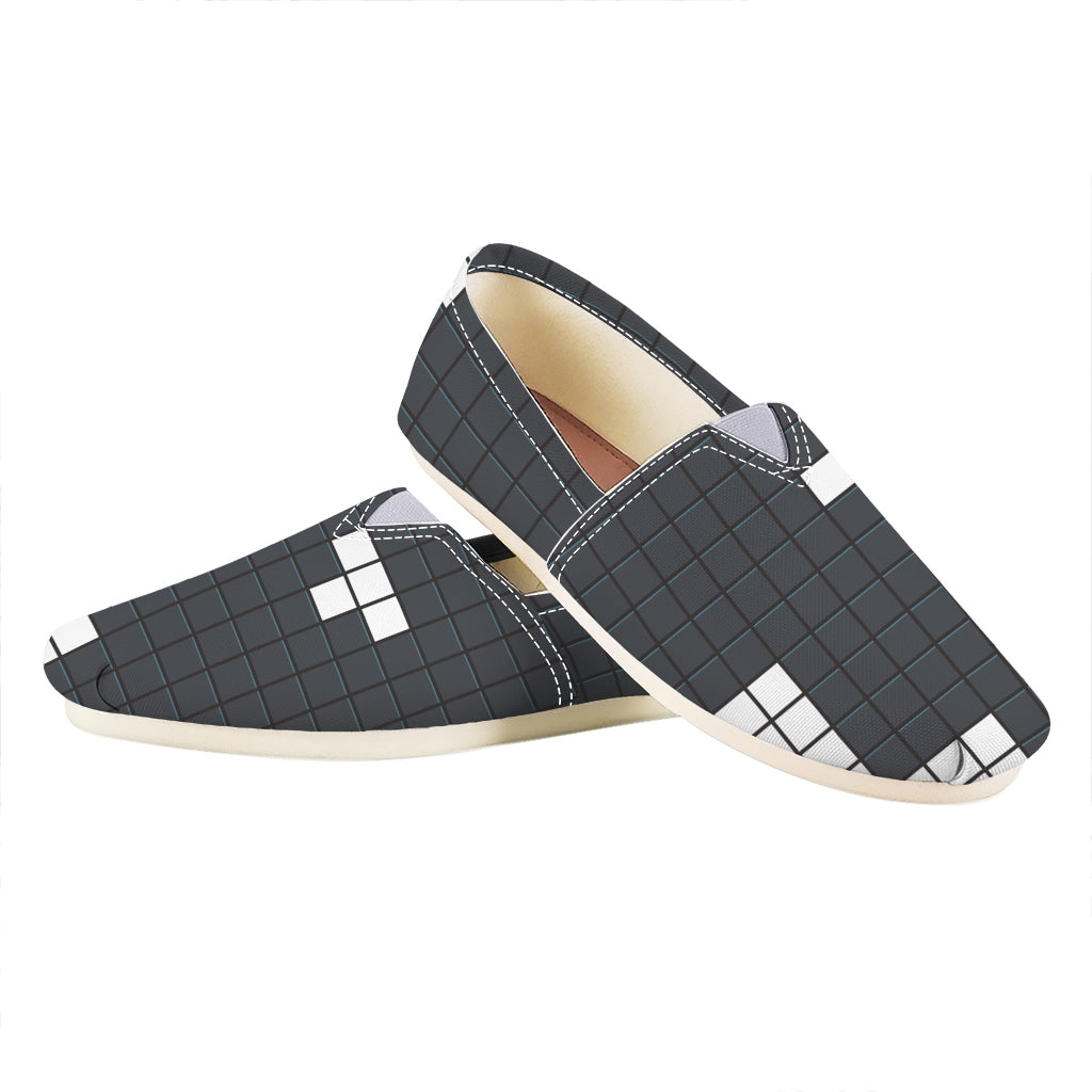 White Brick Puzzle Video Game Print Casual Shoes