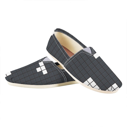White Brick Puzzle Video Game Print Casual Shoes