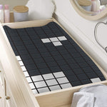 White Brick Puzzle Video Game Print Changing Pad Cover
