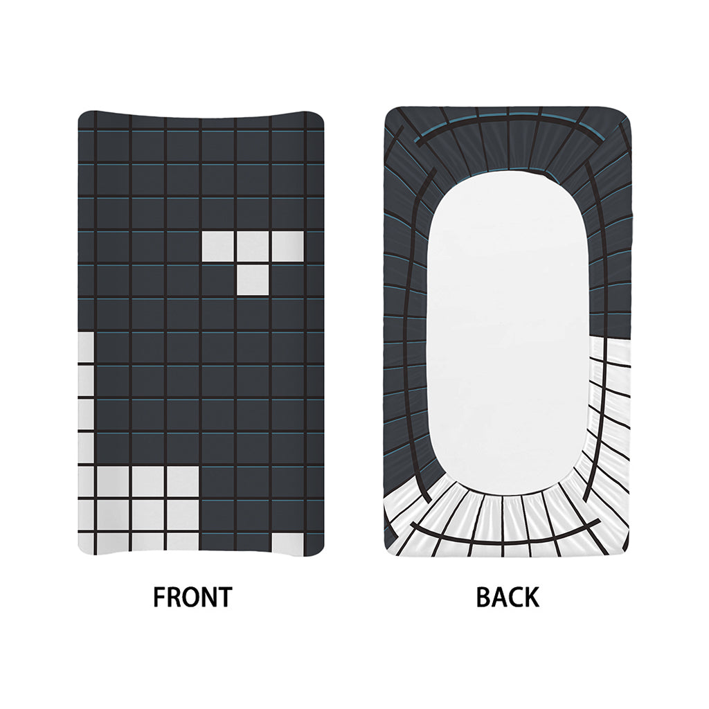 White Brick Puzzle Video Game Print Changing Pad Cover