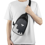 White Brick Puzzle Video Game Print Chest Bag