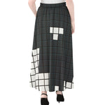 White Brick Puzzle Video Game Print Chiffon Maxi Skirt