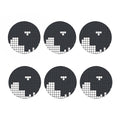 White Brick Puzzle Video Game Print Coaster Set