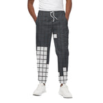 White Brick Puzzle Video Game Print Cotton Pants