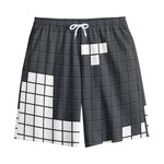 White Brick Puzzle Video Game Print Cotton Shorts